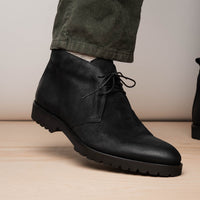 Zelli Italia Zelli Italia 46-602-BLK REZZA Suede Calfskin Chukka Boot Black
