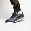 Zelli Italia 63-112-BLK RIO Ostrich Quill Sneakers, Black Denim