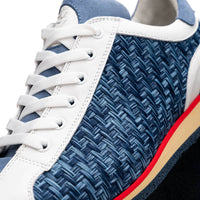 Zelli Italia Zelli Italia 65-375-BLU RIPI Calfskin Hand Weave Sneaker Blue
