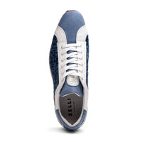 Zelli Italia Zelli Italia 65-375-BLU RIPI Calfskin Hand Weave Sneaker Blue