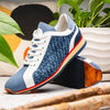 Zelli Italia Zelli Italia 65-375-BLU RIPI Calfskin Hand Weave Sneaker Blue