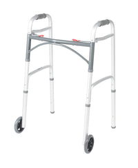 PreserveTech Deluxe Two Button Folding Walker with 5" Wheels RIO Medical Supplies