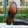 11-201-BKM ROMA Crocodile Penny Loafer, Black Zelli Italia