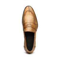 11-201-TPE ROMA Crocodile Penny Loafer, Taupe Zelli Italia