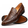 11-201-CGM ROMA Crocodile Penny Loafer, Cognac Zelli Italia