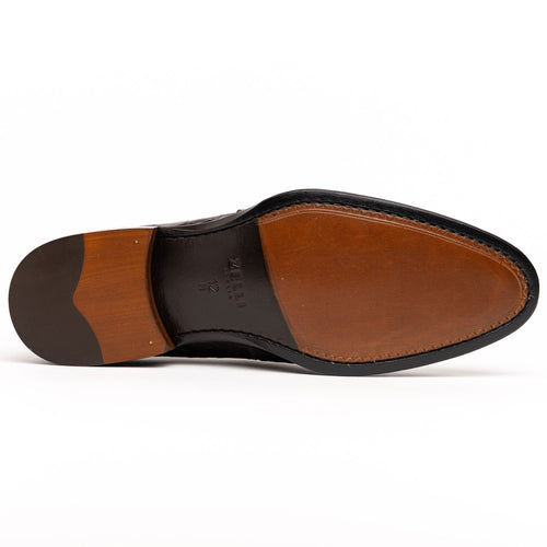 11-201-CGM ROMA Crocodile Penny Loafer, Cognac Zelli Italia