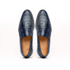 11-201-NVY ROMA Crocodile Penny Loafer, Navy Zelli Italia