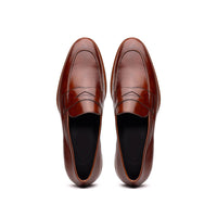 Zelli Italia 15-400-CGN ROMA Hand Burnished Calfskin Penny Loafer Cognac