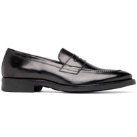 Zelli Italia 15-400-BLK ROMA Hand Burnished Calfskin Penny Loafer Black