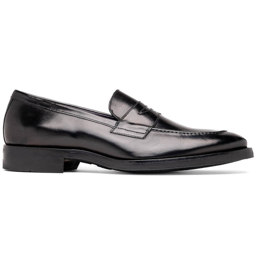 Zelli Italia 15-400-BLK ROMA Hand Burnished Calfskin Penny Loafer Black