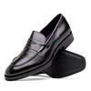 Zelli Italia 15-400-BLK ROMA Hand Burnished Calfskin Penny Loafer Black