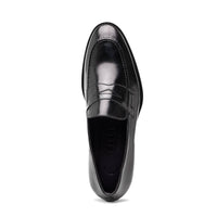 Zelli Italia 15-400-BLK ROMA Hand Burnished Calfskin Penny Loafer Black