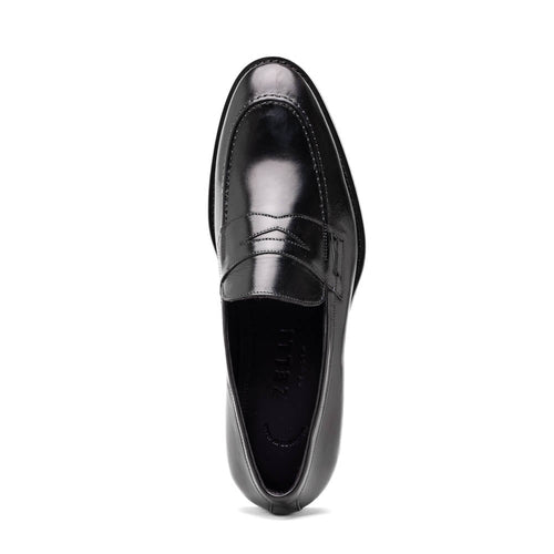 Zelli Italia 15-400-BLK ROMA Hand Burnished Calfskin Penny Loafer Black