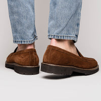 Zelli Italia 16-657-TOB ROMA Italian Suede Penny Loafers Tobacco