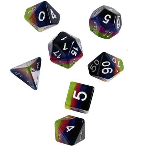 ToyShnip ToyShnip RPG Dice Set (7+1): Pink, Green, Blue