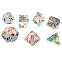 ToyShnip ToyShnip RPG Dice Set (7+1): White Cloud , Pink Ink