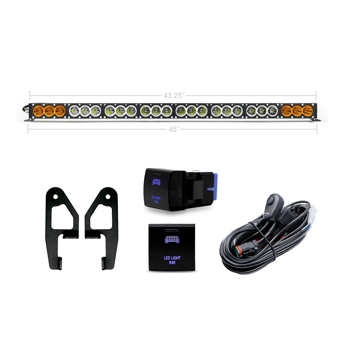 Premium Roof Rack Front Light Bar Kit For Toyota Tacoma 2024+