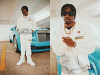 Happy Pockets Windbreaker Zip-Up Jacket (White) Fly Supply Co