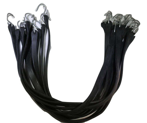 15 Inch Rubber Tarp Straps w/ Crimped S Hooks | 25 PACK RatchetStrap.Com