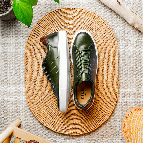Zelli Italia 65-201-OLV RUSSO Burnished Italian Calfskin - Olive