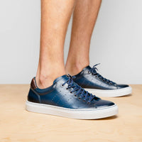 Zelli Italia 65-201-NVY RUSSO Burnished Italian Calfskin - Navy