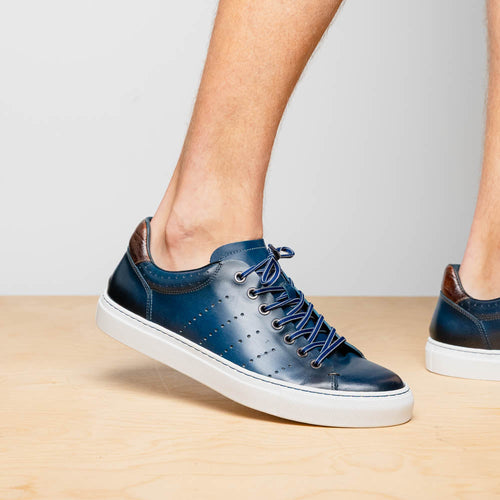 Zelli Italia 65-201-NVY RUSSO Burnished Italian Calfskin - Navy