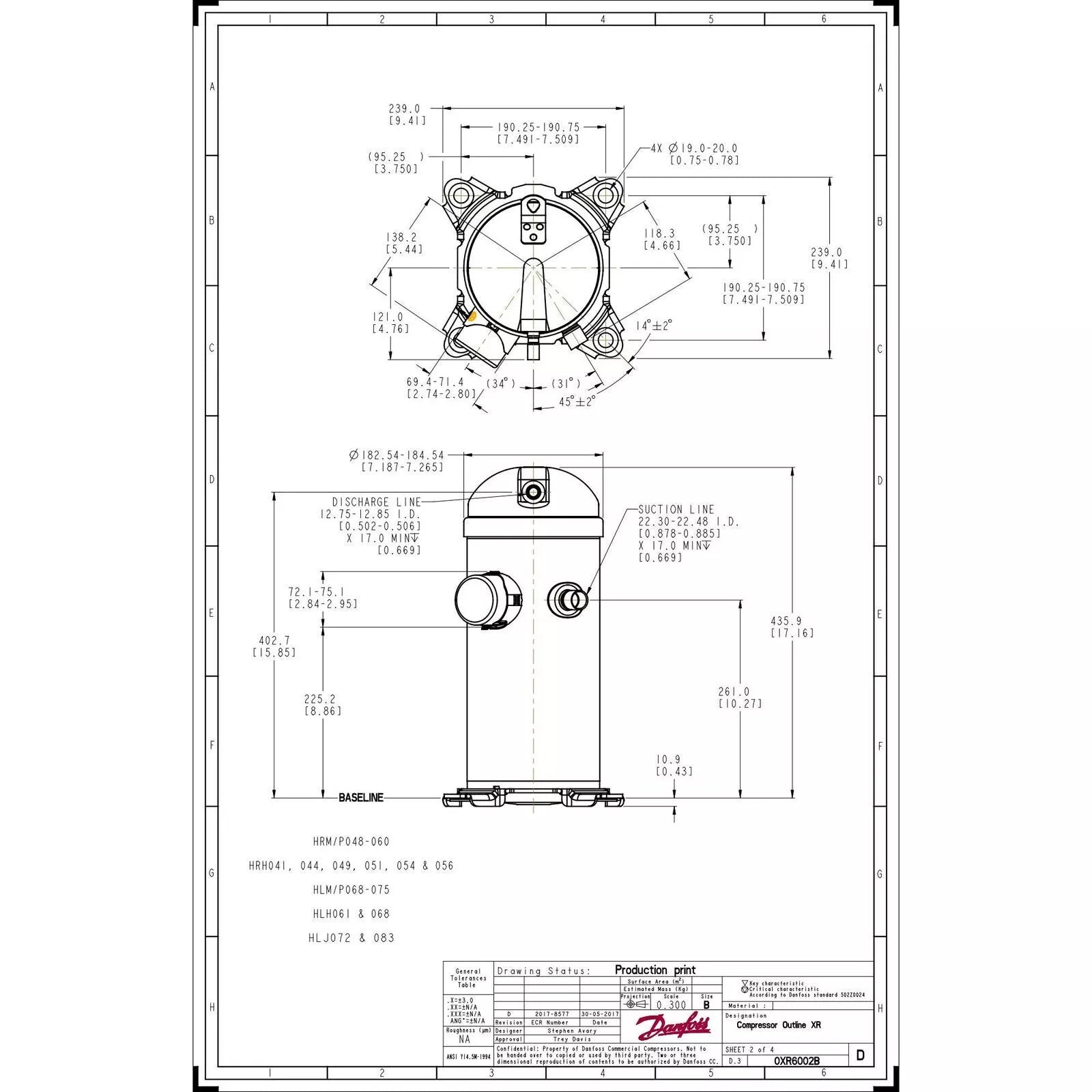 Low Price for All Low Price for All Danfoss HRH056U1LP6 Scroll Compressor