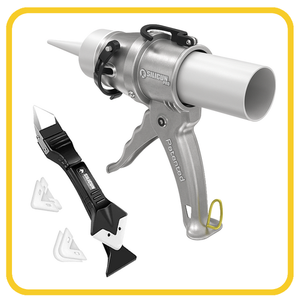 SILIGUN™ PRO Compact 24:1 Caulking Gun - Scraper Kit SILIGUN™