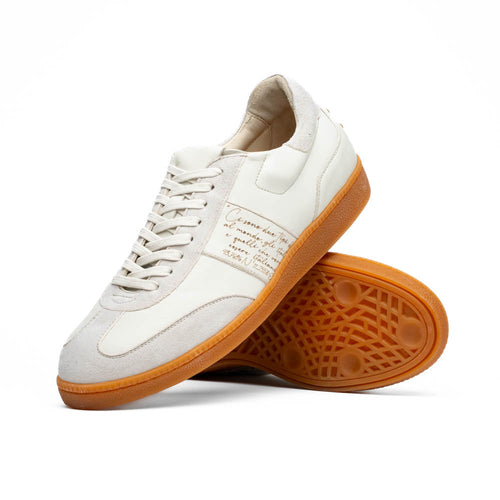 Zelli Italia 65-400-WHT SHIZZO Signature Leather Sneakers, White