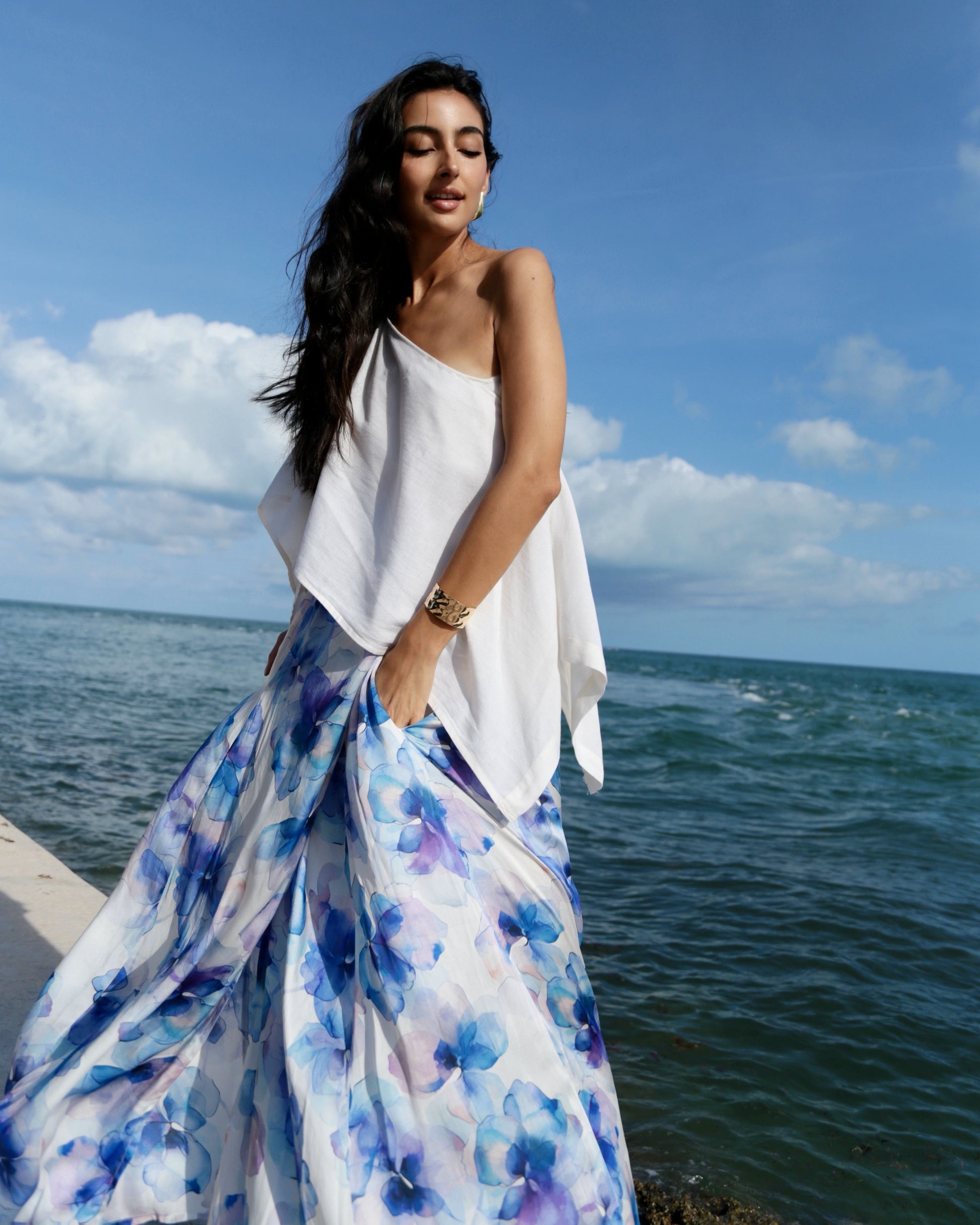 Baliawear Baliawear Show Skirt - Azzurra Bloom