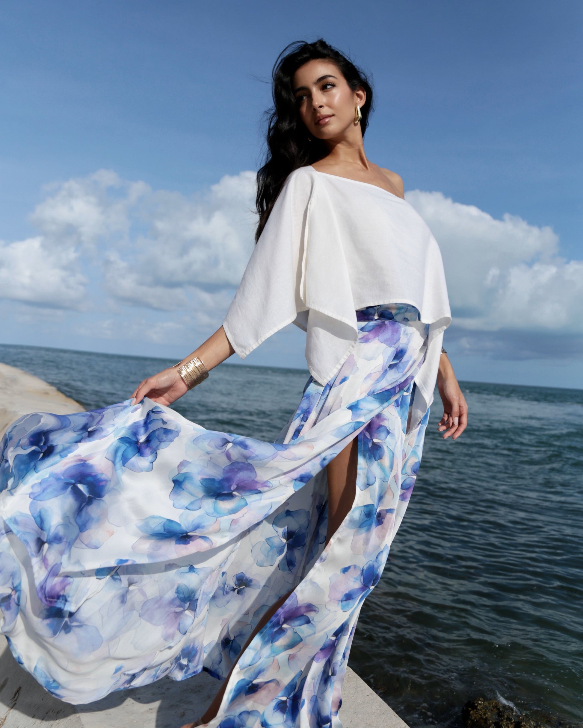 Baliawear Baliawear Show Skirt - Azzurra Bloom