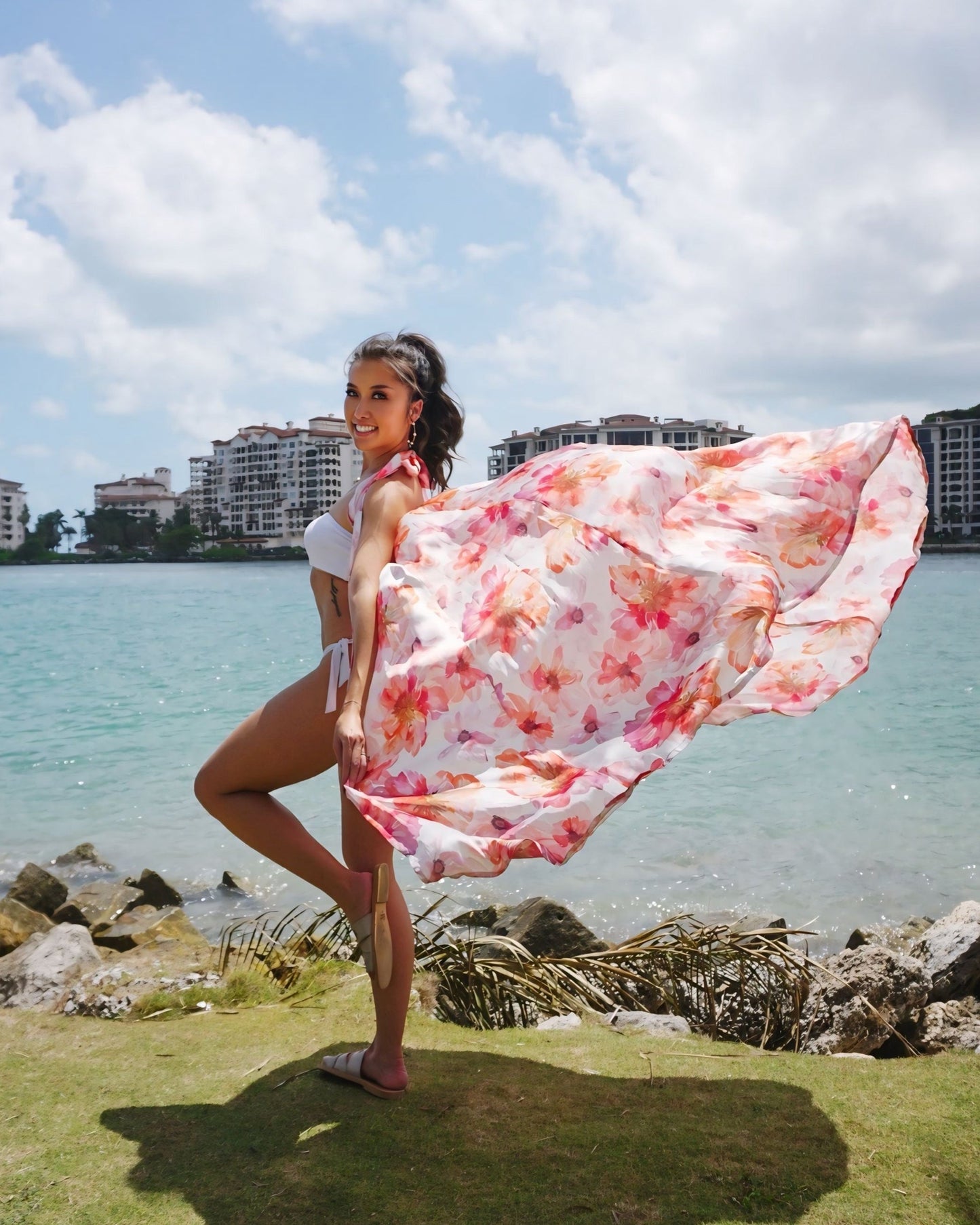 Baliawear Baliawear Show Skirt - Sunset Bloom