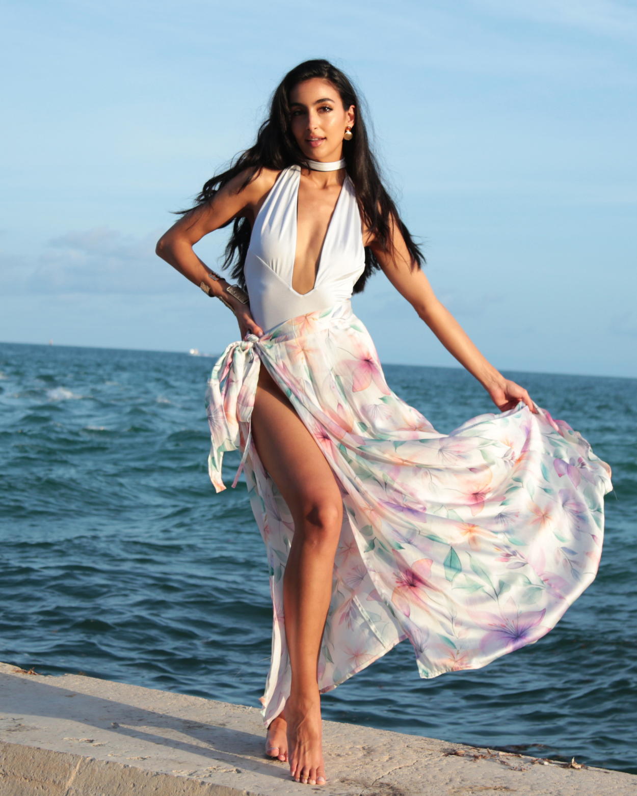 Baliawear Baliawear Show Skirt - Violet Bloom
