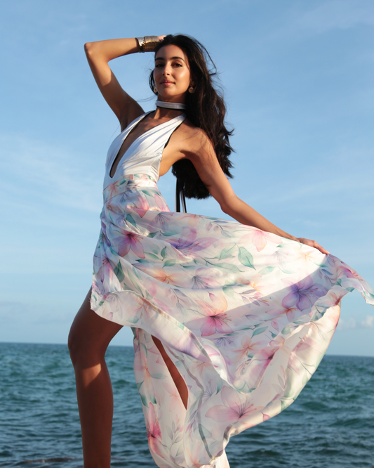 Baliawear Baliawear Show Skirt - Violet Bloom
