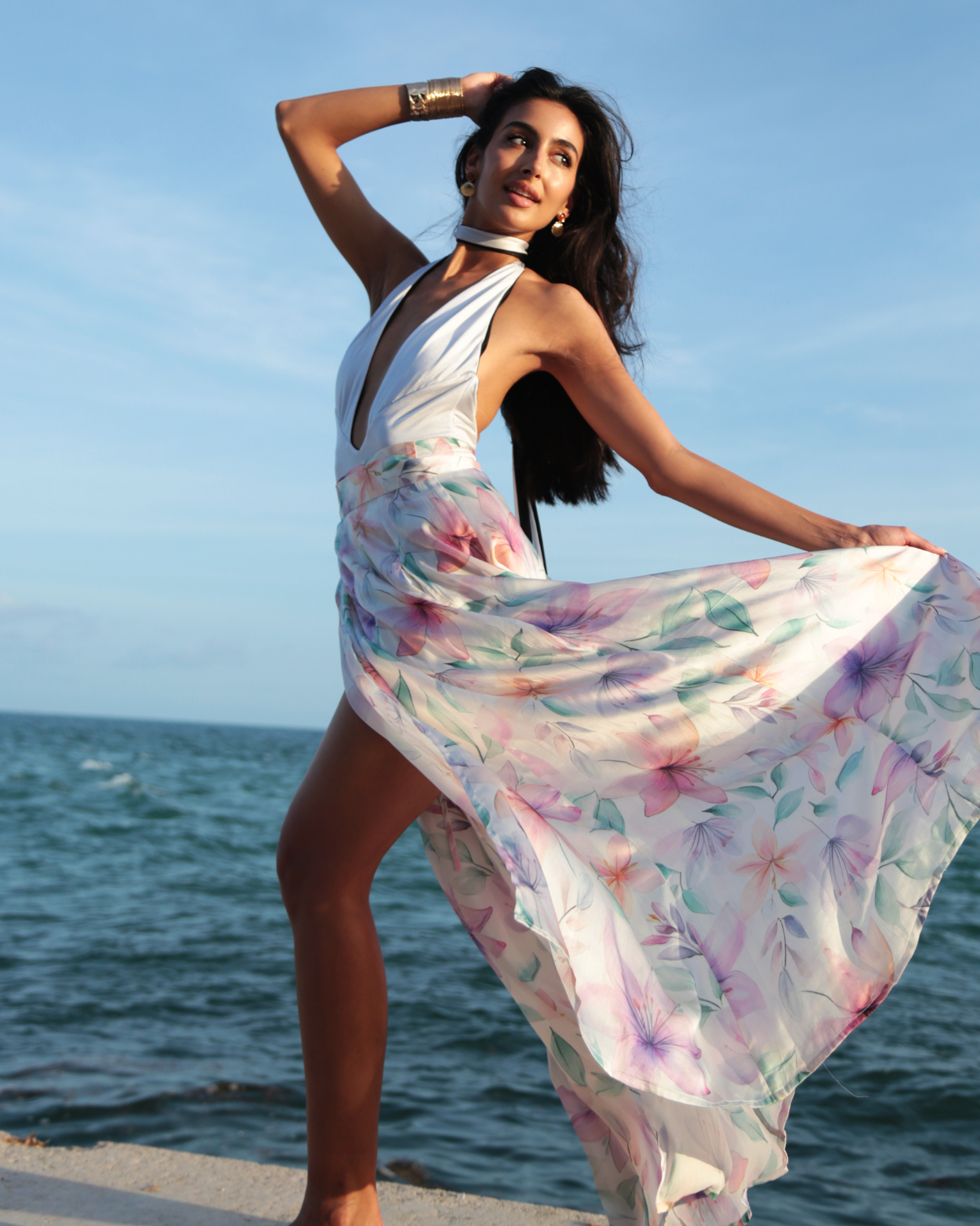 Baliawear Baliawear Show Skirt - Violet Bloom