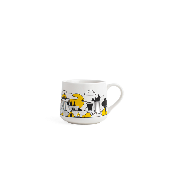 Kevin Tudball - Coffee Mountain - 12oz Crescent Mug Created Co.