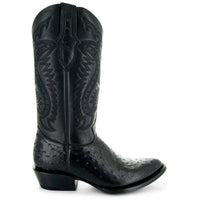 Soto Boots Soto Boots Men's Black Ostrich Print Cowboy Boots (H7002)