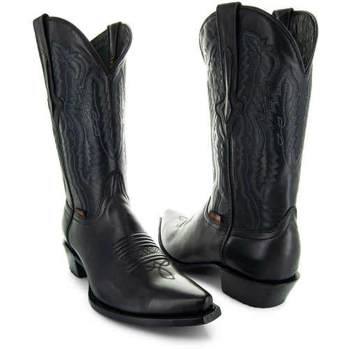 Soto Boots Men's Snip Toe Cowboy Boots Black (H50030) | Soto Boots