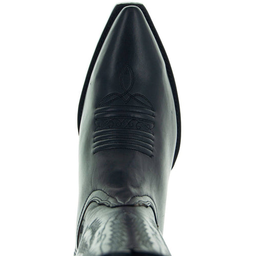 Soto Boots Men's Snip Toe Cowboy Boots Black (H50030) | Soto Boots