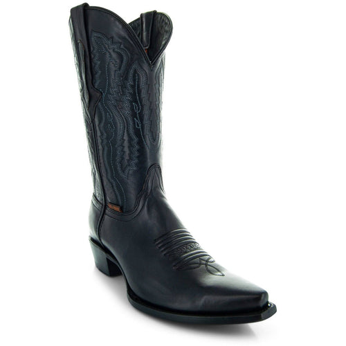 Soto Boots Men's Snip Toe Cowboy Boots Black (H50030) | Soto Boots