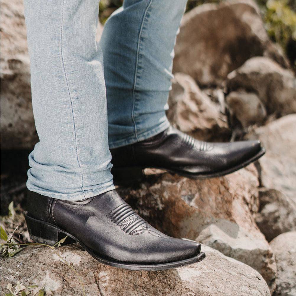 Soto Boots Men's Snip Toe Cowboy Boots Black (H50030) | Soto Boots
