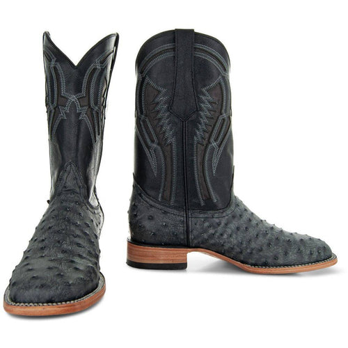 Soto Boots Soto Boots Mens Out of the Wild Black Ostrich Print Boots H50031