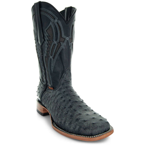 Soto Boots Soto Boots Mens Out of the Wild Black Ostrich Print Boots H50031