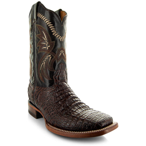 Soto Boots Soto Boots Brown Caiman Belly Print Men's Cowboy Boots H4001