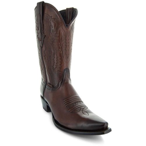 Soto Boots Men's Snip Toe Cowboy Boots Burnished Brown (H50030)