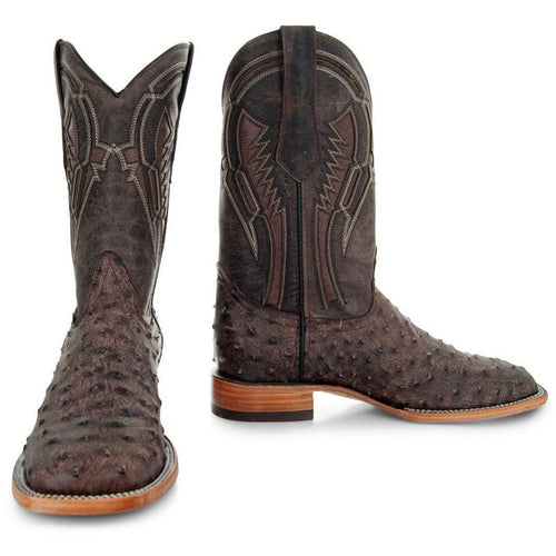 Soto Boots Soto Boots Mens Out of the Wild Brown Ostrich Print Boots H50031