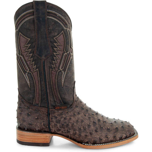 Soto Boots Soto Boots Mens Out of the Wild Brown Ostrich Print Boots H50031