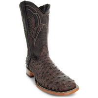 Soto Boots Soto Boots Mens Out of the Wild Brown Ostrich Print Boots H50031