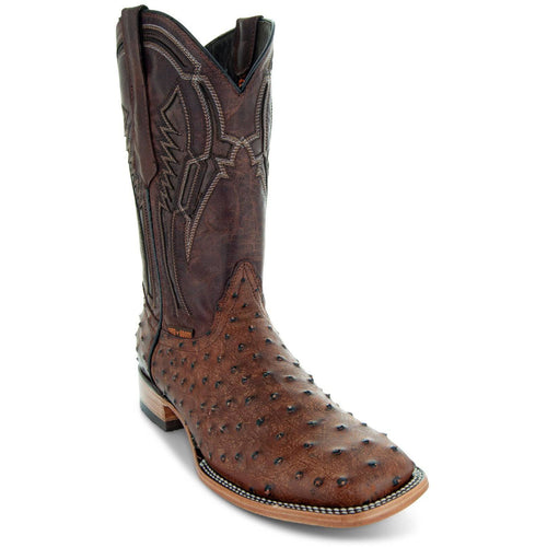 Soto Boots Soto Boots Mens Out of the Wild Cognac Ostrich Print Boots H50031