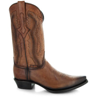 Soto Boots Men's Snip Toe Cowboy Boots Tan (H50030) | Soto Boots